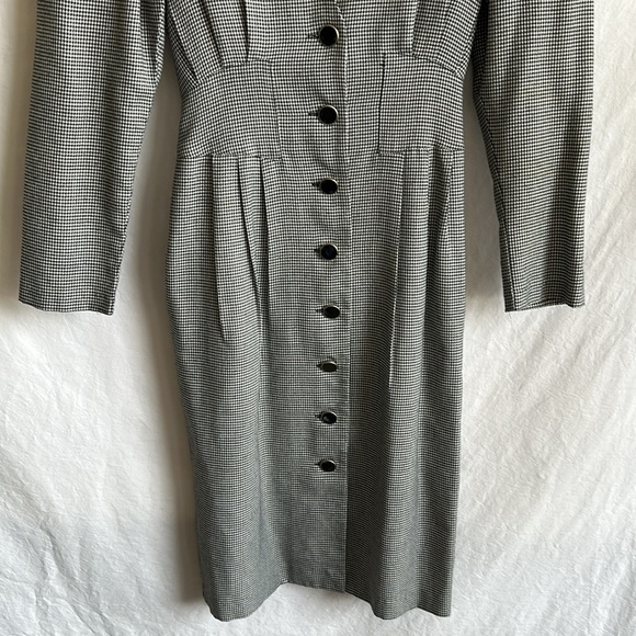 Vintage Sunshine Starshine houndstooth dress, size 10 - Picture 3 of 10